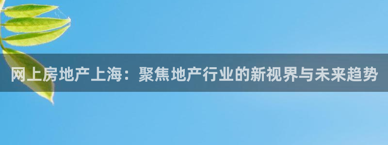 天狮娱乐是正规平台吗：网上房地产上海：聚焦地产行业的新视界与