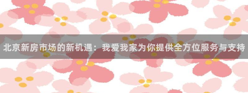 天狮娱乐主管：北京新房市场的新机遇：我爱我家为你提供全方位服