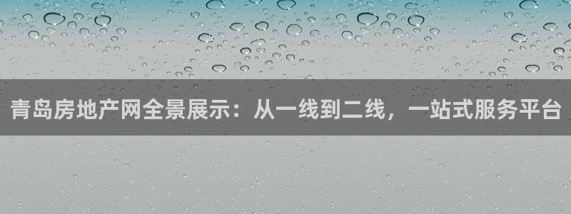 天狮娱乐会路吗：青岛房地产网全景展示：从一线到二线，一站式服