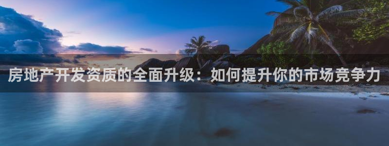 天狮娱乐真的吗：房地产开发资质的全面升级：如何提升你的市场竞