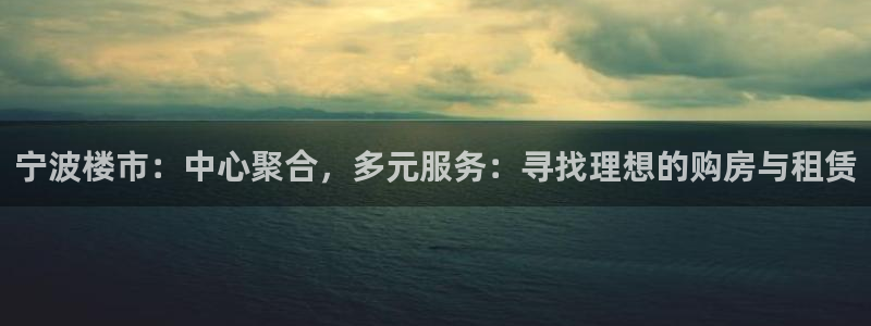 天狮娱乐优惠：宁波楼市：中心聚合，多元服务：寻找理想的购房与