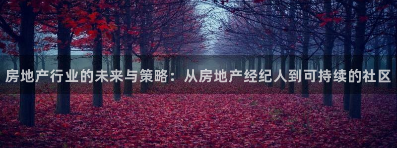 天狮娱乐招商29229：房地产行业的未来与策略：从房地产经纪