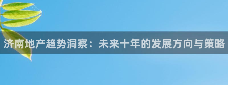 龙湖苏州狮山天街娱乐：济南地产趋势洞察：未来十年的发展方向与