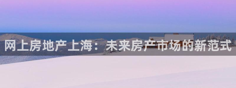 天狮娱乐骗局：网上房地产上海：未来房产市场的新范式